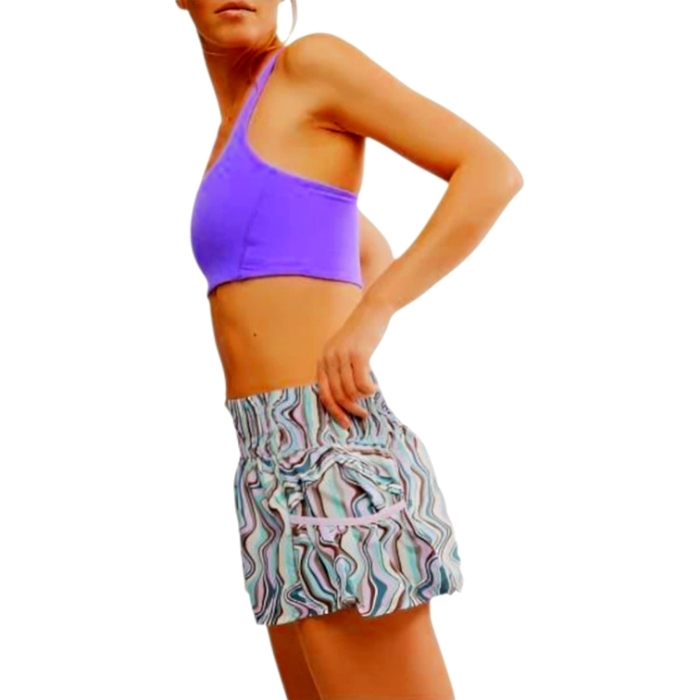 Free People Movement By Free People Get Your Flirt On Printed Shorts•L•NWOT
